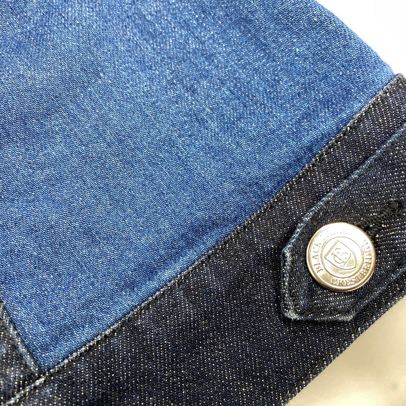 【中古品】【メンズ】 BLACK LABEL CRESTBRIDGE ブラックレーベル・クレストブリッジ PATCHWORK DENIM JACKET 51F17-116-28 パッチワーク デニムジャケット 141-260530-as-01-izu サイズ:L カラー:インディゴ 万代Net店