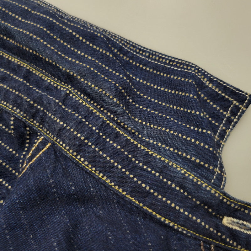 【中古品】【メンズ】 FREEWHEELERS フリーホイーラーズ TRACKWALKER SHIRT トラックウォーカー シャツ 長袖 145-260601-as-08-izu サイズ:14 カラー:ネイビー 万代Net店
