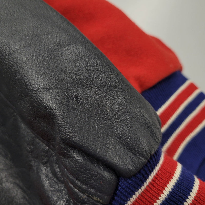 【中古品】【メンズ】 HOLLOWAY ホロウェイ STADIUM JACKET スタジアムジャケット スタジャン アウター 146-260608-as-17-izu サイズ:M カラー:レッド×ブラック 万代Net店