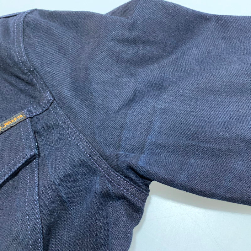 【中古品】【メンズ】 NUDIE JEANS ヌーディージーンズ DOUBLE ZIPUP DENIM JACKET ダブル ジップアップ デニム ジャケット アウター 141-260627-cs-12-izu サイズ:L カラー:ネイビー 万代Net店