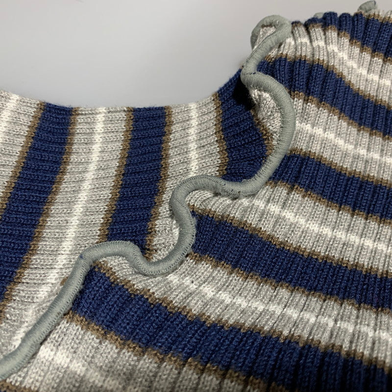 【中古品】【レディース】 KOTOHAYOKOZAWA コトハヨコザワ BORDER CENTER CUTTING RIB KNIT KT21A-KN ボーダー センター カッティング リブ ニット 169-260628-as-21-izu カラー:マルチカラー 万代Net店