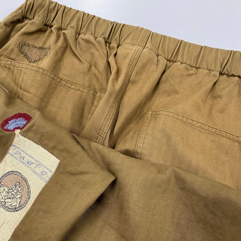 【中古品】【メンズ】 SAMUEL ZELIG サミュエルゼリグ アップリケ ワイドパンツ ボトムス 152-260617-kh-08-izu サイズ:L カラー:カーキ 万代Net店