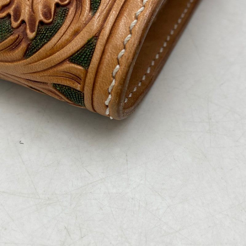 【中古品】【メンズ/レディース】 REZZEDOUT レズドアウト HANDMADE LEATHER WALLET ハンドメイド レザー ウォレット 財布 200-260617-ya-04-izu カラー:茶系 万代Net店