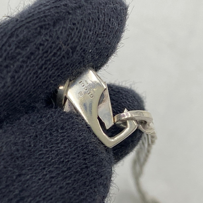 【中古品】【メンズ/レディース】 GUCCI グッチ 925 CUTOUT G RING NECKLACE カットアウト ジー リング ネックレス アクセサリー 182-260618-cs-05-izu カラー:シルバー 万代Net店