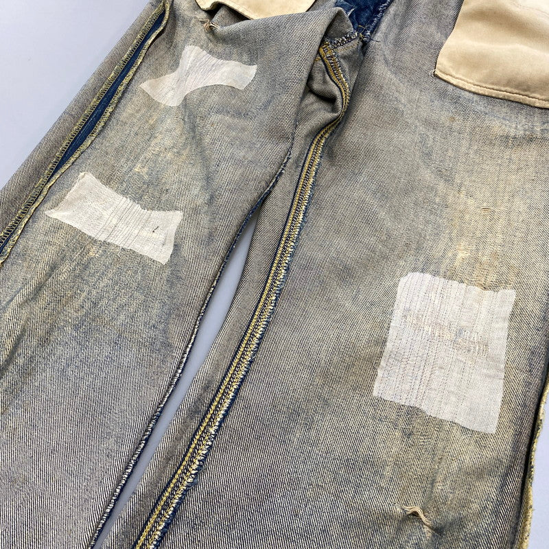 【現状渡し品】【メンズ】 LEE リー 90S REMAKE SIDE ZIP STUDS DAMAGE DENIM PANTS リメイク サイド ジップ スタッズ ダメージ デニム パンツ ボトムス ズボン 157-260619-cs-07-izu サイズ:不明 カラー:インディゴ 万代Net店