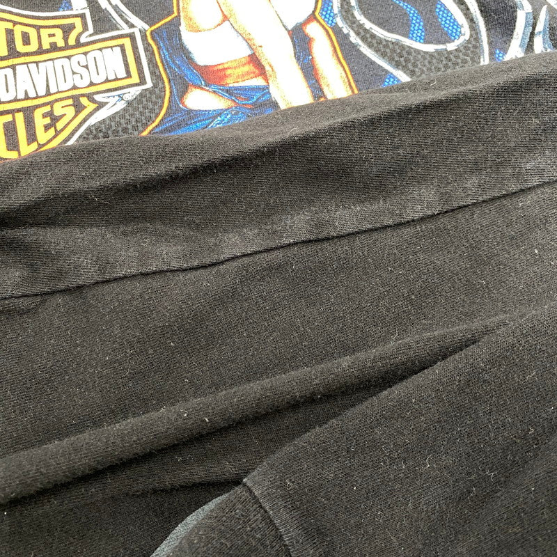 【中古品】【メンズ】 HARLEY-DAVIDSON ハーレーダビッドソン PIN-UP GIRL ピンナップガール LS TEE ロングスリーブ Tシャツ トップス 長袖 146-260623-ya-03-izu サイズ:XL カラー:ブラック 万代Net店