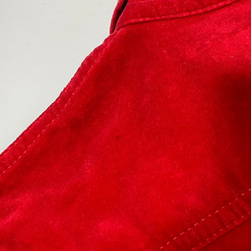 【中古品】【メンズ】 JUNYA WATANABE COMME DES GARCONS MAN ジュンヤ ワタナベ コム デ ギャルソン マン × 10・CORSO・COMO ディエチ コルソ コモ × LEVI'S リーバイス SUEDE TRUCKER JACKET アウター 140-260626-ya-09-izu サイズ:M カラー:レッド 万代Net店