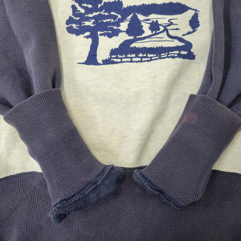 【中古品】【メンズ】 CHAMPION チャンピオン バータグ復刻 "OKLAHOMA"RAGLAN SWEAT ラグラン スウェット トップス 146-260801-yn-09-izu サイズ:M カラー:ネイビー×ホワイト 万代Net店