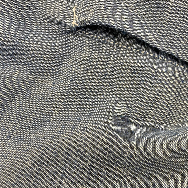 【中古品】【メンズ】 BIG MAC ビッグマック FLOUR PATTERN CHAMBRAY LS SHIRT シャンブレー ロングスリーブ シャツ トップス 146-260706-kh-02-izu カラー:ブルー 万代Net店