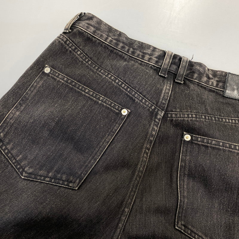 【中古品】【メンズ】 JOHN LAWRENCE SULLIVAN ジョンローレンスサリバン 2A008-0320-15 BLEACHED DENIM ZIPPED PANTS ブリーチ デニム ジップ パンツ ボトムス 151-260703-kh-02-izu サイズ:46 カラー:ブラック 万代Net店