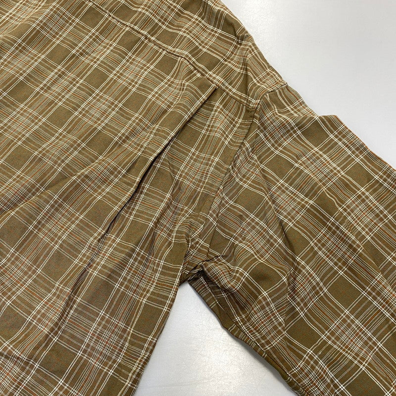 【中古品】【メンズ】 ANCELLM アンセルム ANC-SH80 AGING RAYON CHECK SHIRT エイジング レーヨン チェック シャツ トップス 140-260703-kh-09-izu サイズ:1 カラー:オリーブ系 万代Net店
