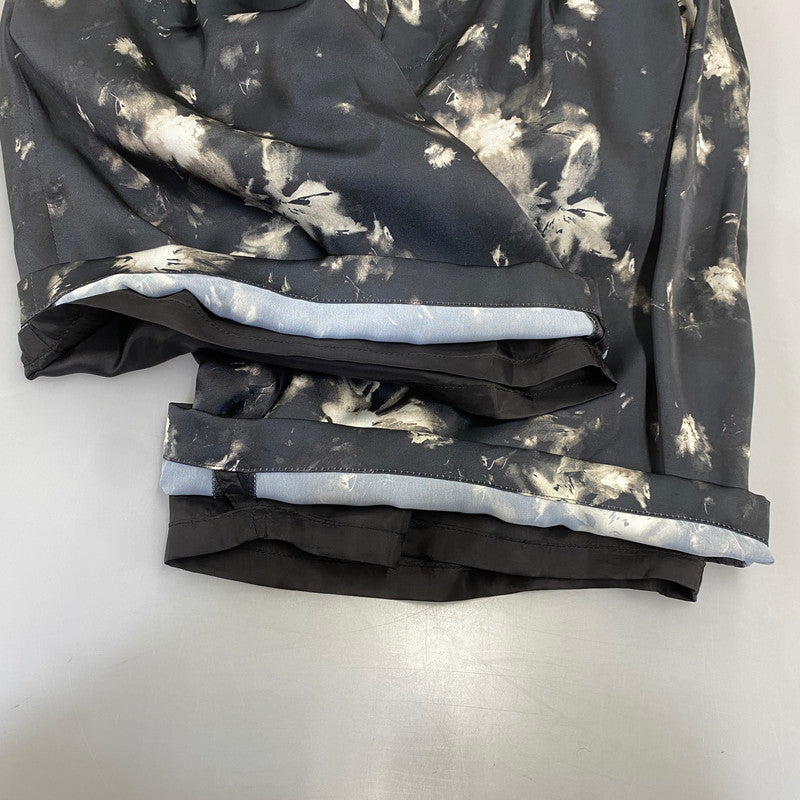 【中古品】【メンズ】 JUHA ユハ 10230804-2 FLORAL EASY SHORTS フローラル イージー ショーツ ショートパンツ ボトムス 151-260703-kh-08-izu サイズ:4 カラー:ブラック×ホワイト系 万代Net店