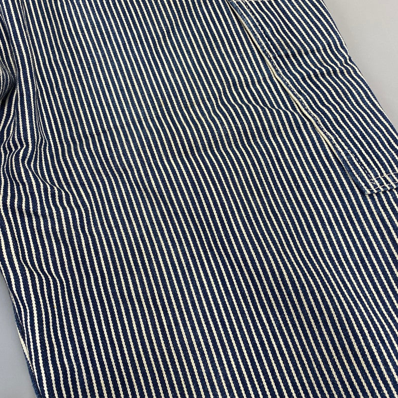 【現状渡し品】【メンズ】 Dickies ディッキーズ HICKORY STRIPE DENIM OVERALLS ヒッコリーストライプ デニム オーバーオール 146-260713-as-17-izu カラー:インディゴ×ホワイト 万代Net店