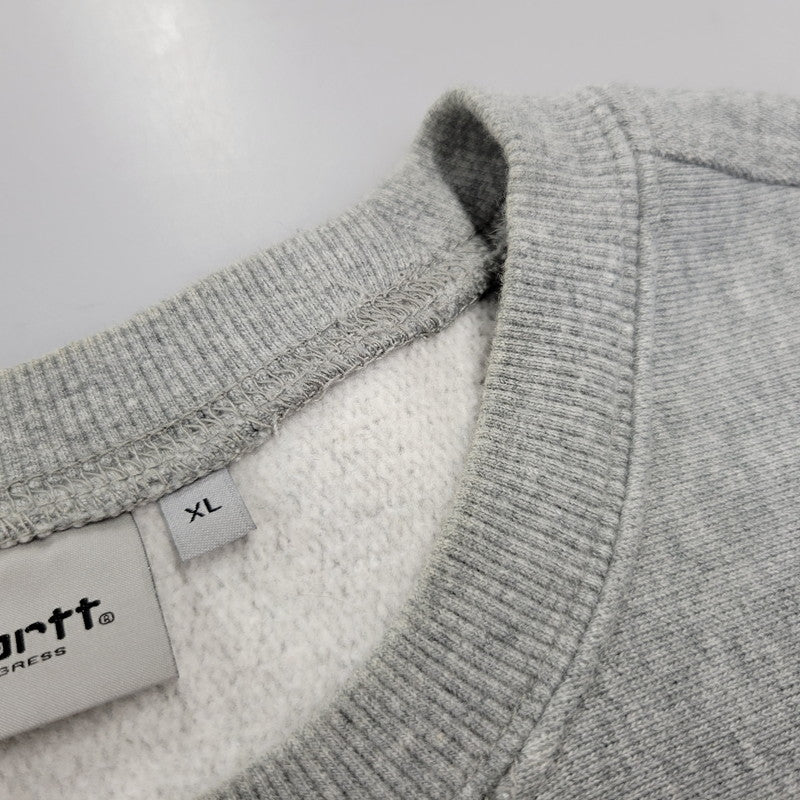 【中古品】【メンズ】 CARHARTT WIP カーハートダブリューアイピー AMERICAN SCRIPT SWEATSHIRT I025475 アメリカンスクリプト スウェット トレーナー 142-260713-as-29-izu サイズ:XL カラー:グレー 万代Net店