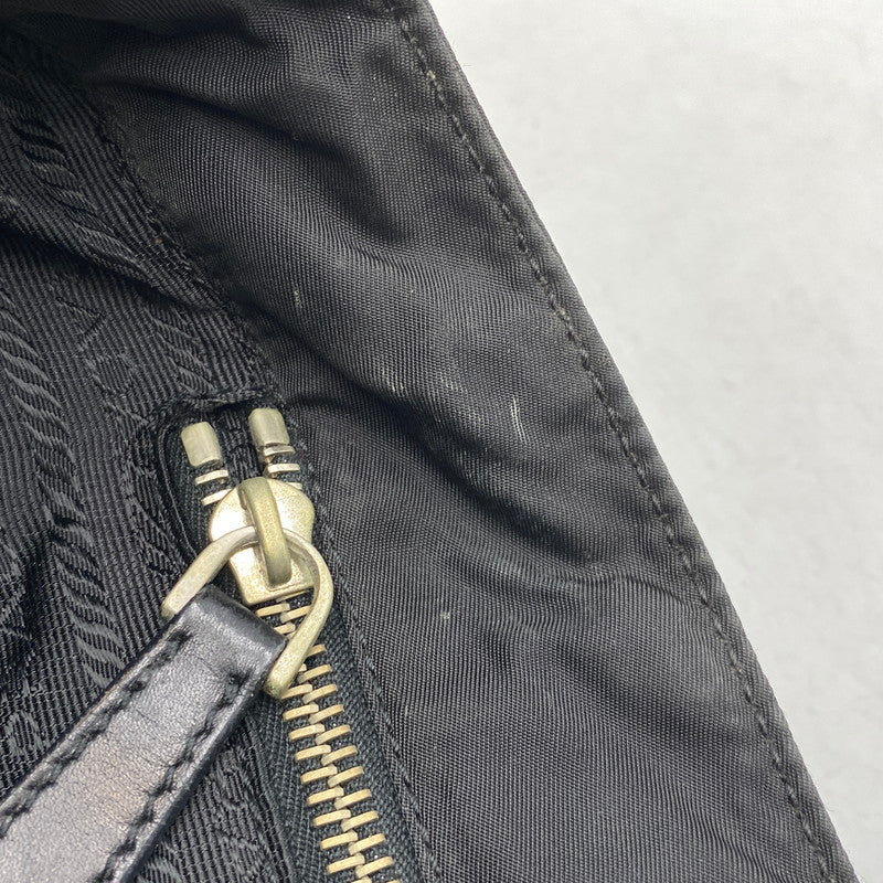 【現状渡し品】【メンズ/レディース】 PRADA プラダ TESSUTO PLATE HAND BAG テスート プレート ハンドバッグ カバン 鞄 180-260711-as-03-izu カラー:ブラック 万代Net店