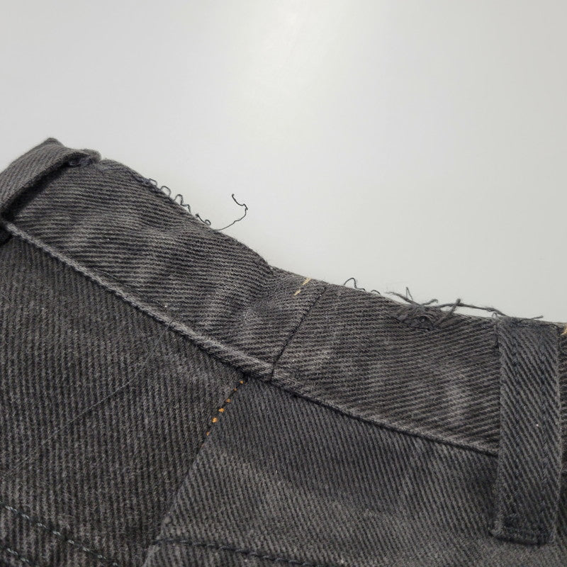 【現状渡し品】【メンズ】 USED REMAKE DAMAGE DENIM PANTS リメイク ダメージ デニムパンツ ジーンズ 157-260718-as-08-izu カラー:ブラック 万代Net店