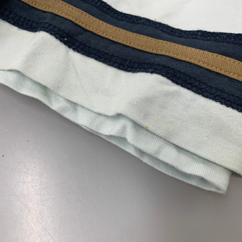 【現状渡し品】【メンズ】 DRIES VAN NOTEN ドリス ヴァン ノッテン ポルトガル製 HALF ZIP LINE TEE ハーフ ジップ ライン Tシャツ トップス 半袖 141-260727-ya-04-izu サイズ:L カラー:ライトブルー 万代Net店