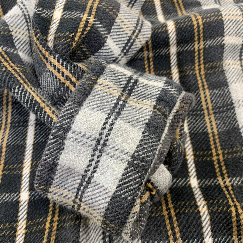 【中古品】【メンズ】 ST.JOHN'S セント・ジョンズ FLANNEL CHECK SHIRT フランネル チェック シャツ トップス 長袖 146-260818-ya-05-izu サイズ:XL カラー:グレー 万代Net店