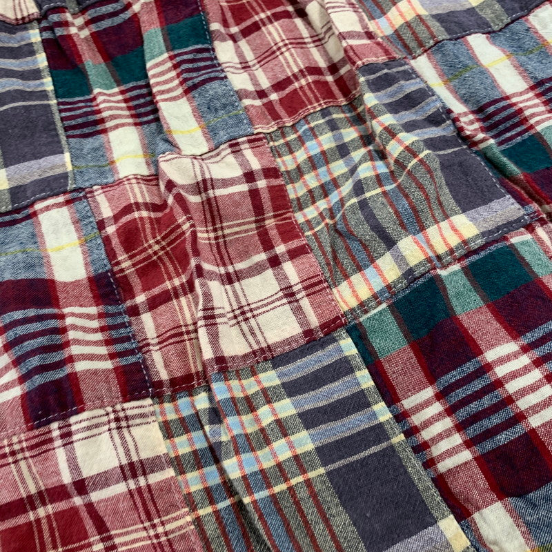 【中古品】【メンズ】 YAMANE ヤマネ EVISU CHECK PATCHWORK PULLOVER SS BD SHIRT エヴィス チェック パッチワーク プルオーバー ショートスリーブ ボタンダウン シャツ 半袖 145-260820-yn-04-izu サイズ:40 カラー:マルチ 万代Net店