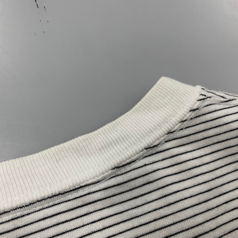 【中古品】【メンズ】 ENNOY エンノイ SS22BRENCT05AM 22SS SS BORDER TEE ショートスリーブ ボーダー Tシャツ トップス 半袖 140-260814-cs-02-izu サイズ:M カラー:ホワイト×ブラック 万代Net店