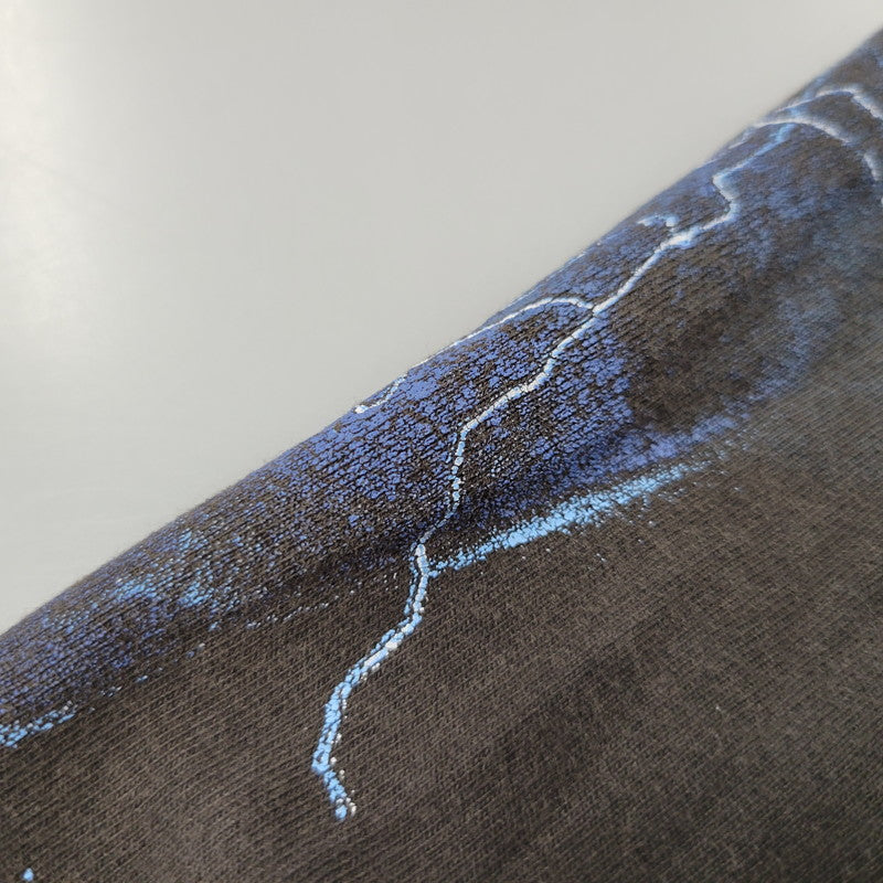 【現状渡し品】【メンズ】 HARLEY DAVIDSON ハーレーダビッドソン ベトナム製 THUNDER PRINT LS TEE サンダー プリント ロングスリーブ Tシャツ トップス 146-260816-kh-09-izu サイズ:M カラー:ブラック 万代Net店