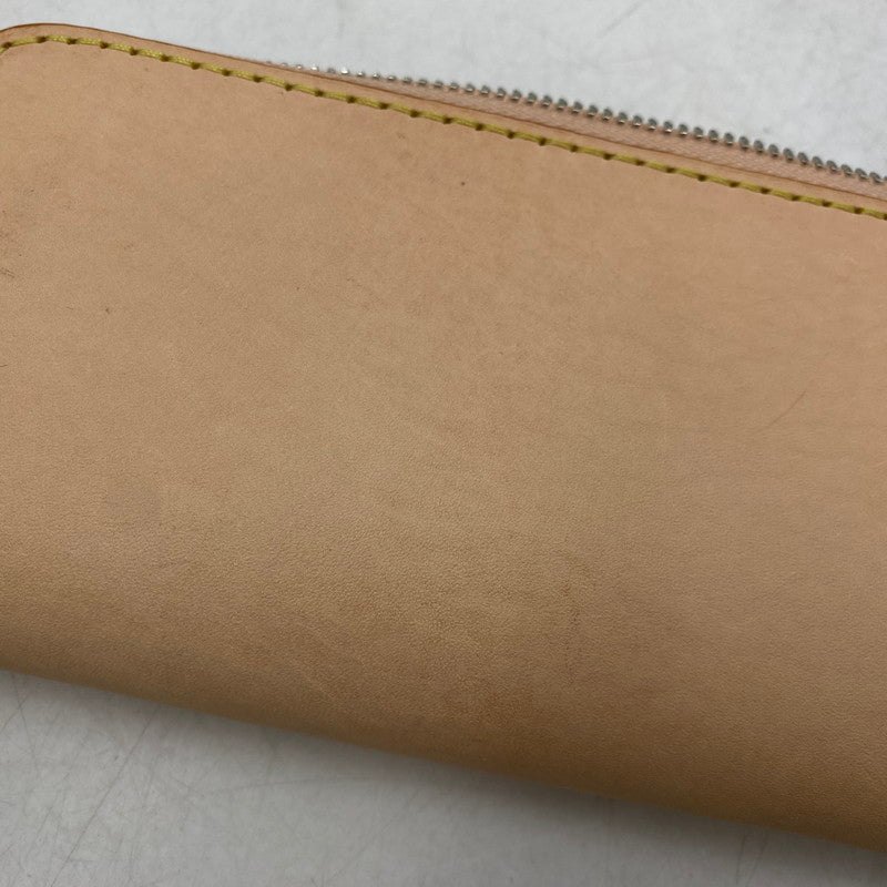 【中古品】【メンズ/レディース】 SAAD サード LEATHER ROUND FASTENER LONG WALLET レザー ラウンドファスナー ロングウォレット 長財布 200-260820-as-12-izu カラー:ピンクベージュ 万代Net店