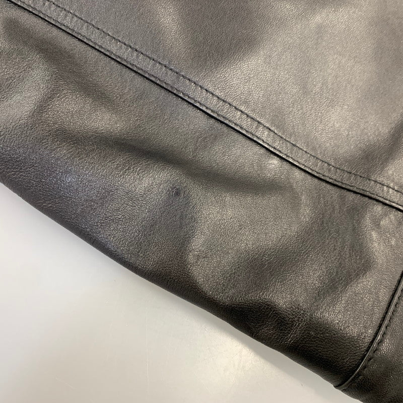 【中古品】【メンズ】 BARASSI バラシ INTRECCIATO ZIPUP LEATHER JACKET 1150-3082 イントレチャート ジップアップ レザージャケット 141-260830-as-13-izu サイズ:46 カラー:ブラック 万代Net店