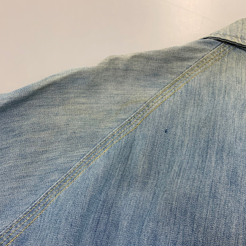 【中古品】【メンズ】 LEE SET リーセット USA製 TALON ZIP 70-80S RIB ZIP UP DENIM JACKET リブ ジップアップ デニム ジャケット アウター 146-260916-yn-14-izu サイズ:不明 カラー:ライトインディゴ 万代Net店