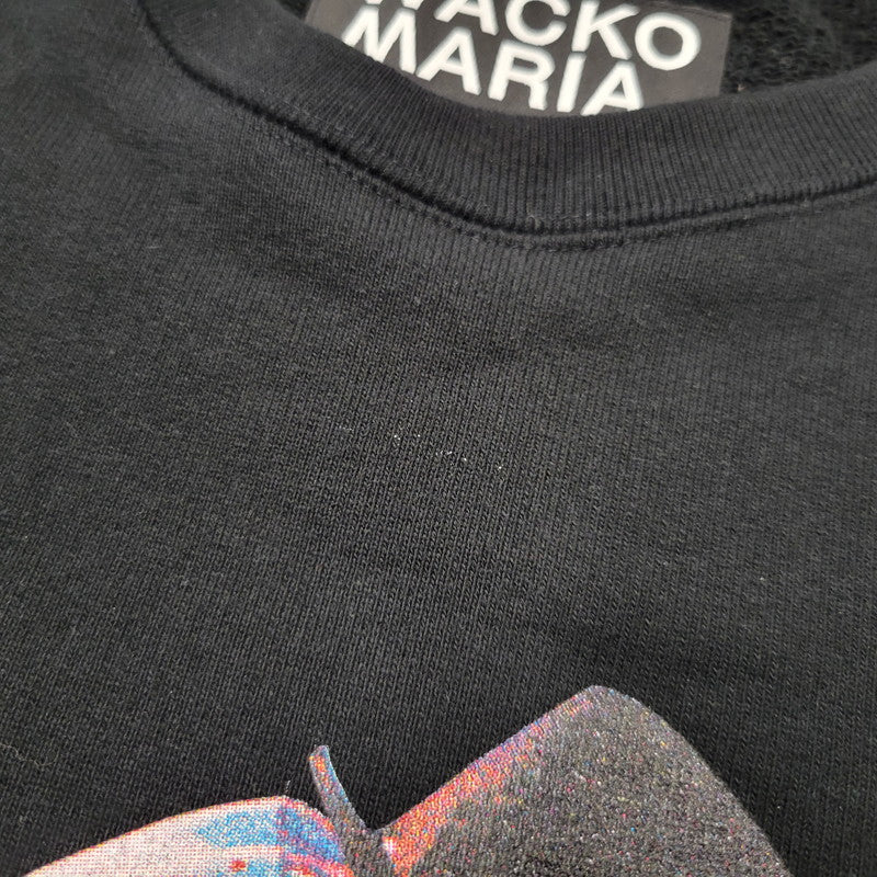 【中古品】【メンズ】 WACKO MARIA ワコマリア × TERRIFIER テリファー HEAVY WEIGHT CREW NECK SWEAT SHIRT ( TYPE-2 ) ヘビーウエイト クルーネック スウェット 長袖 142-260909-as-15-izu サイズ:M カラー:ブラック 万代Net店