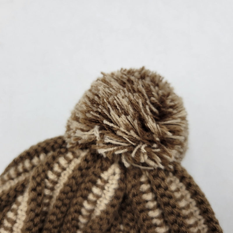 【中古品】【メンズ/レディース】 Supreme シュプリーム CONTRAST STRIPE BEANIE コントラスト ストライプ ビーニー ニット帽 帽子 185-260907-as-02-izu サイズ:F カラー:ブラウン 万代Net店