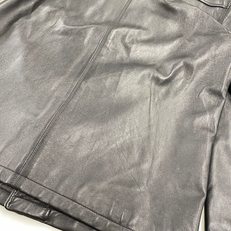 【中古品】【メンズ】 AVIREX アヴィレックス 6121051 SHEEPSKIN LEATHER CPO SHIRT シープスキン レザー CPO シャツ ジャケット アウター 145-260922-kh-10-izu サイズ:XL カラー:ブラック 万代Net店