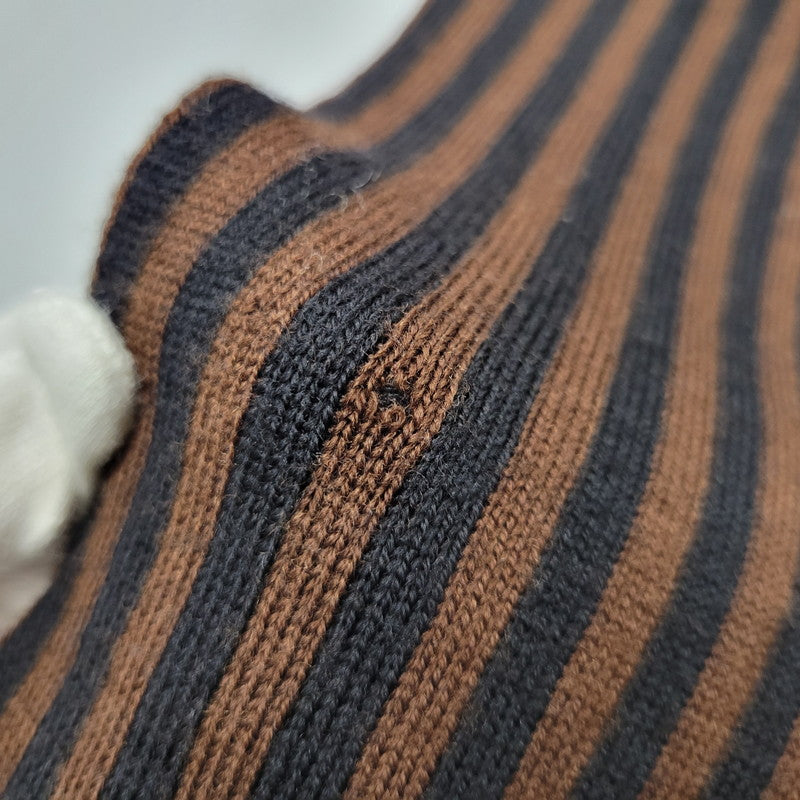 【中古品】【メンズ/レディース】 FENDI フェンディ ZUCCA PATTERN WOOL SCARF ズッカ柄 ウール スカーフ ストール マフラー 183-260927-as-21-izu カラー:ブラウン×ブラック 万代Net店