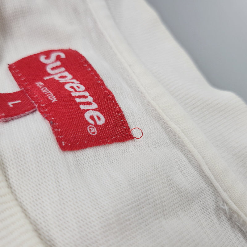 【中古品】【メンズ】 Supreme シュプリーム ARC LOGO L/S TOP アーチロゴ ロングスリーブ トップ 長袖Tシャツ 149-260929-as-06-izu サイズ:L カラー:ホワイト 万代Net店