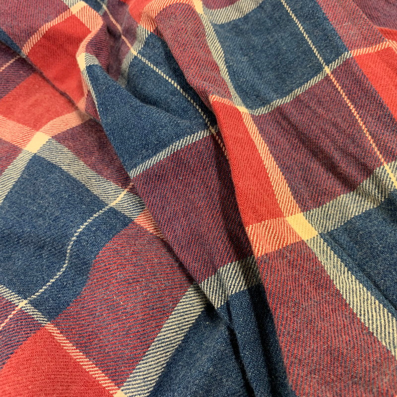 【中古品】【メンズ】 TMT ティーエムティー L/SL INDIGO CHECK SHIRT TSH-F13SP04 インディゴ チェックシャツ 長袖 140-260929-as-04-izu サイズ:S カラー:マルチカラー 万代Net店