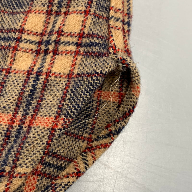 【中古品】【メンズ】 PENDLETON ペンドルトン WOOL CHECK LS SHIRT ウール チェック ロングスリーブ シャツ 長袖 146-261004-sm-04-izu サイズ:M カラー:ブラウン 万代Net店