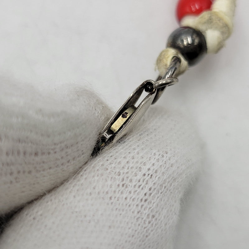 【中古品】【メンズ】 SAAD サード 925 EAGLE&FEATHER CUSTOM NECKLACE イーグル フェザー カスタム ネックレス アクセサリー 191-261006-cs-20-izu カラー:レッド×シルバー 万代Net店