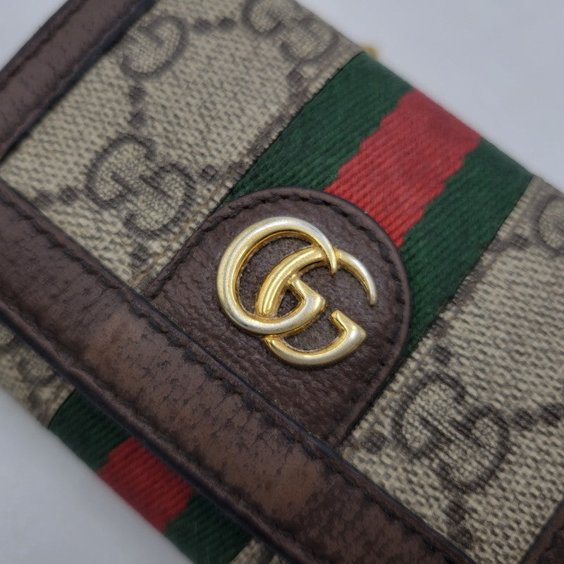 【中古品】【メンズ/レディース】 GUCCI グッチ 644334 GGスプリーム オフィディア 三つ折り財布 財布 181-261006-cs-18-izu カラー:ブラウン 万代Net店