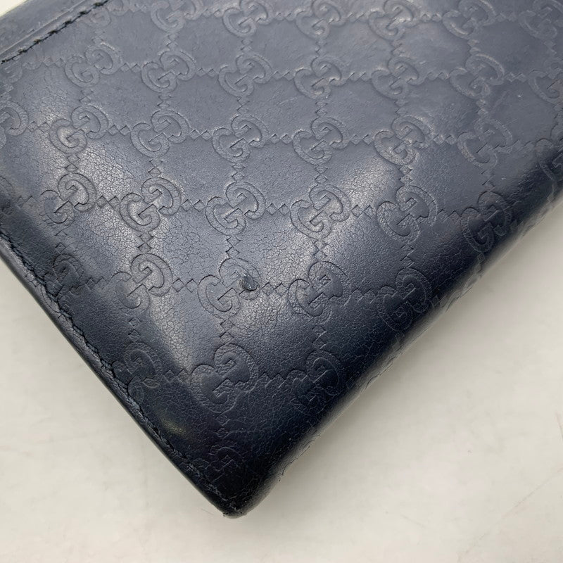 【中古品】【メンズ/レディース】 GUCCI グッチ 233154 グッチシマ コンチネンタルウォレット 長財布 181-261020-ms-10-izu カラー:ネイビー 万代Net店