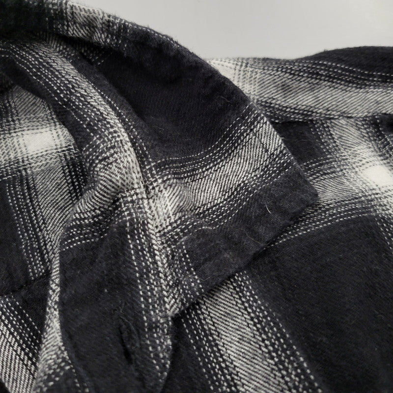 【現状渡し品】【メンズ】 WILLY CHAVARRIA ウィリー チャバリア AAJ100 CHECK L S SHIRT チェック ロングスリーブ シャツ トップス 長袖 141-261023-ms-12-izu サイズ:S カラー:BLACK WHITE 万代Net店