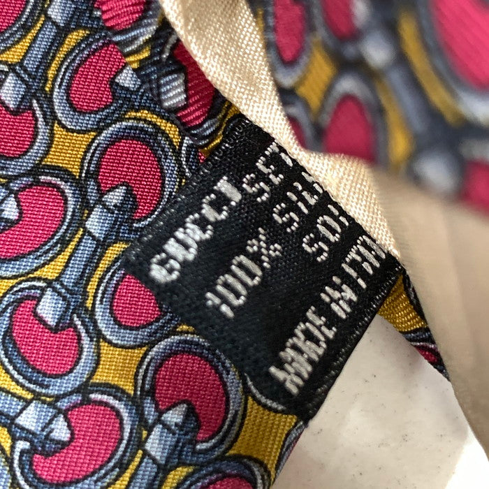 【中古品】【メンズ】 GUCCI グッチ ネクタイ シルク ブランド 183-241014-gm-12-fuz カラー:ピンク 万代Net店