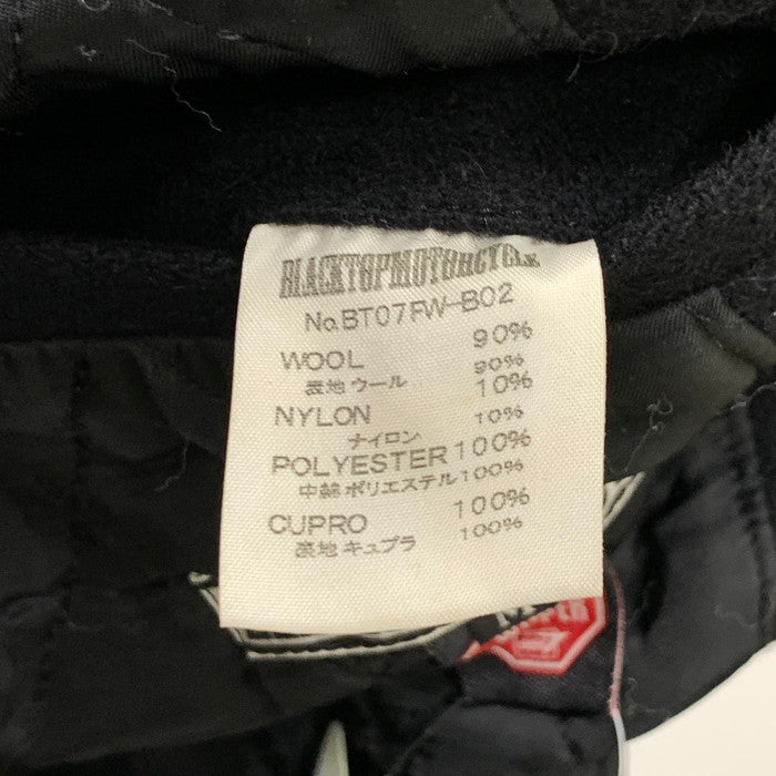 【中古品】【メンズ】 BLACKTOP MOTORCYCLE 中綿 メルトンウール ジャケット アウター ブランド 古着 145-240205-gm-15-fuz サイズ:M カラー:ブラック 万代Net店