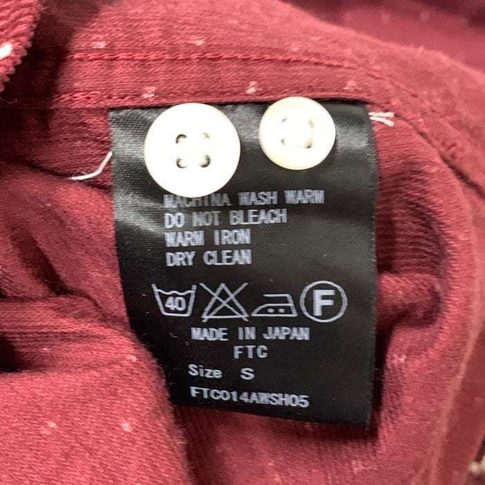 【中古品】【メンズ】 FTC エフティーシー 長袖シャツ トップス ブランド 古着 142-240331-gm-5-fuz サイズ:S カラー:レッド ドット柄 万代Net店