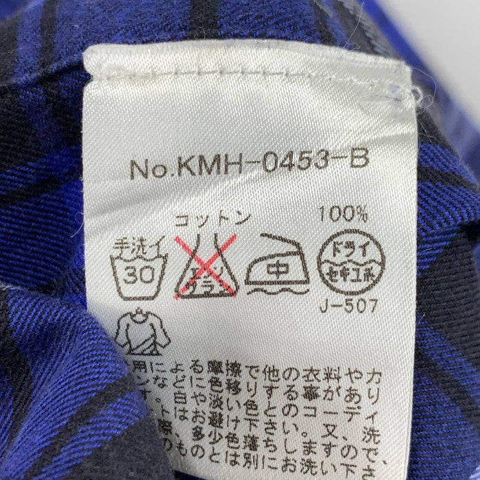 【中古品】【メンズ】 MAISON KITSUNE メゾンキツネ 長袖シャツ トップス ブランド 古着 140-240414-gm-6-fuz サイズ:39 カラー:ブルー チェック 万代Net店