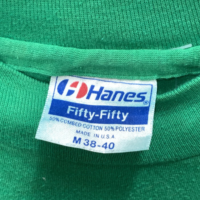【中古品】【メンズ】 HANES 80s ヴィンテージ 半袖Tシャツ カットソー トップス ブランド 古着 145-250103-gm-29-fuz サイズ:M カラー:グリーン 万代Net店