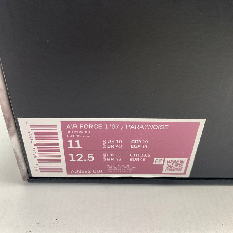 【中古美品】【メンズ】 NIKE ナイキ NIKE×PEACEMINUSONE AQ3692-001 AIR FORCE 1 ’07 PARA?NOISE "BLACK" 160-240916-st-1-fuz サイズ:29.0cm カラー:ブラック 万代Net店
