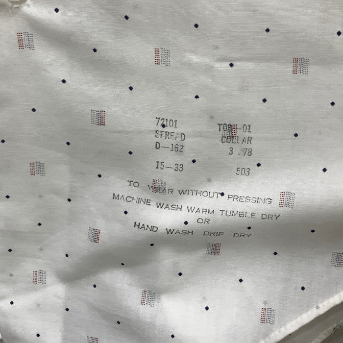 【中古品】【メンズ】 USED THE MENS STORE AT SEARS 長袖シャツ トップス ブランド 古着 145-250106-gm-16-fuz サイズ:15-33 カラー:ホワイト 万代Net店