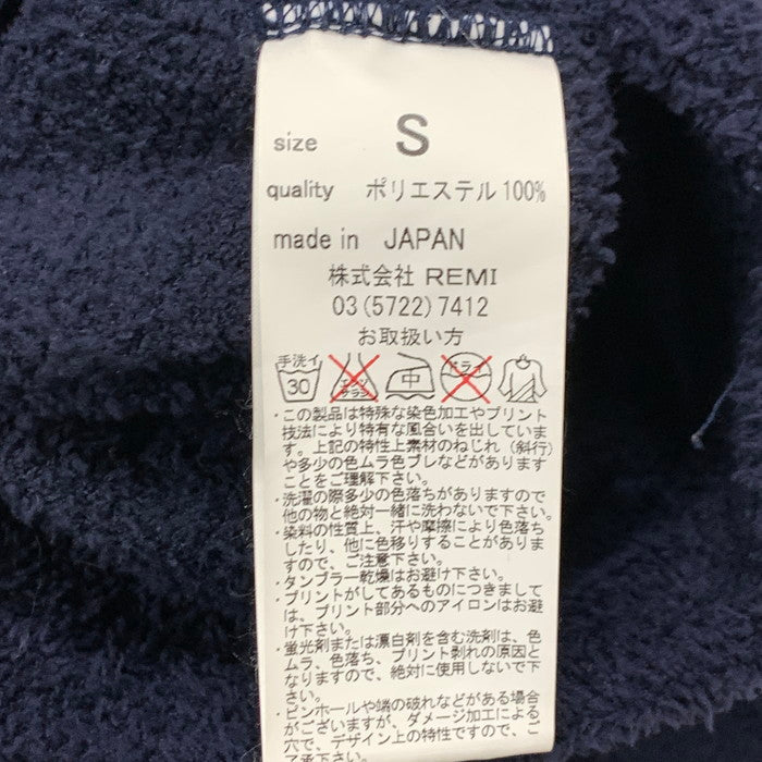 【中古品】【メンズ】 レミレリーフ FLEECE ZIP UP HOODIE フリースパーカー トップス ブランド 古着 140-241027-gm-15-fuz サイズ:S カラー:ネイビー 万代Net店