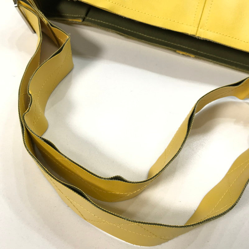【中古品】【メンズ】 FAKE ASS FLOWERS フェイクアズフラワーズ PVC ショルダーバッグ トートバッグ ブランド 188-241127-mh-07-fuz カラー:イエロー 万代Net店
