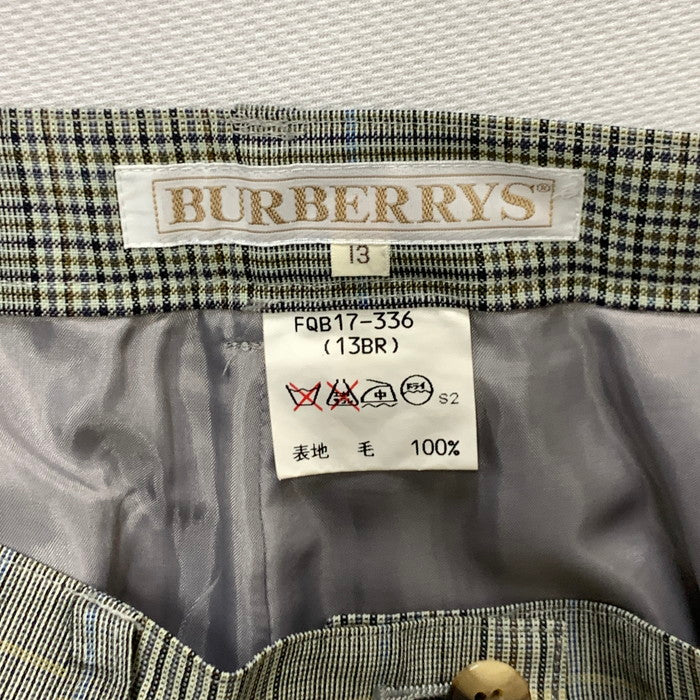 【中古品】【レディース】 Burberrys バーバリーズ パンツ ボトムス ブランド 古着 171-250118-gm-11-fuz サイズ:13 カラー:グレー チェック 万代Net店