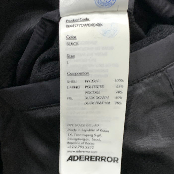 【中古品】【メンズ】 ADER ERROR アーダーエラー BM42FYDW0404BK ダウンベスト アウター ブランド 古着 141-250222-gm-18-fuz サイズ:L カラー:ブラック 万代Net店